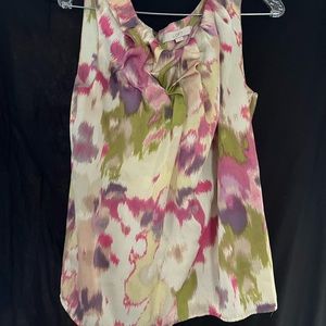 Colorful, silky tank top